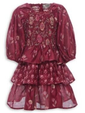 Sea New York Famke Print Long Sleeved Smocked Dress